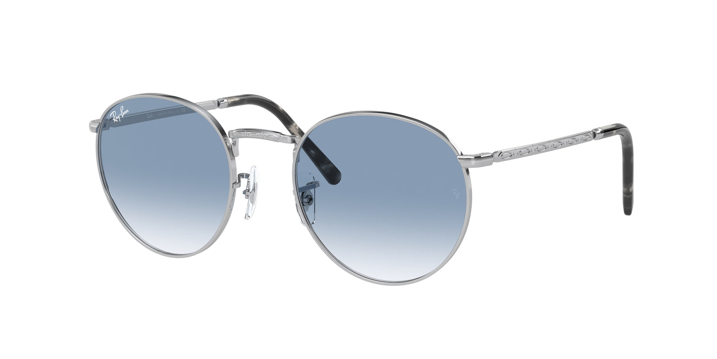 Ray-Ban NEW ROUND RB3637 Phantos Sunglasses 003/3F-Silver 53-140-21 - Color Map Silver