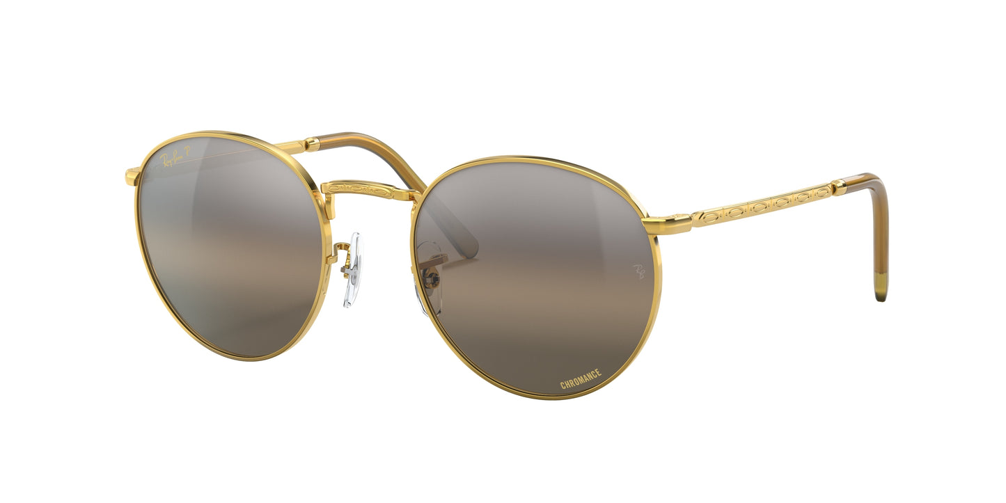 Ray-Ban NEW ROUND RB3637 Phantos Sunglasses 9196G3-Gold 50-140-21 - Color Map Gold