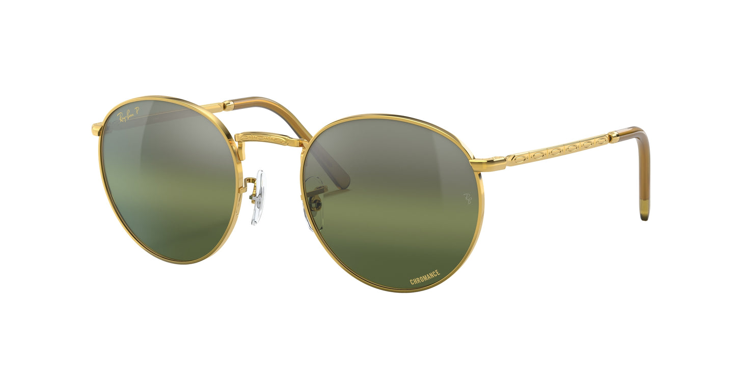 Ray-Ban NEW ROUND RB3637 Phantos Sunglasses 9196G4-Gold 53-140-21 - Color Map Gold