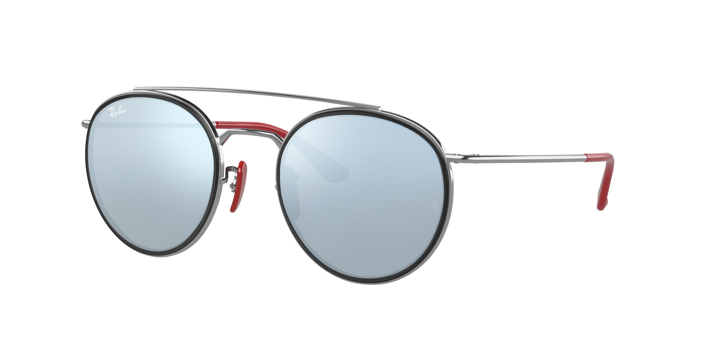 Ray-Ban FERRARI RB3647M Round Sunglasses F03130-Silver 51-140-22 - Color Map Silver