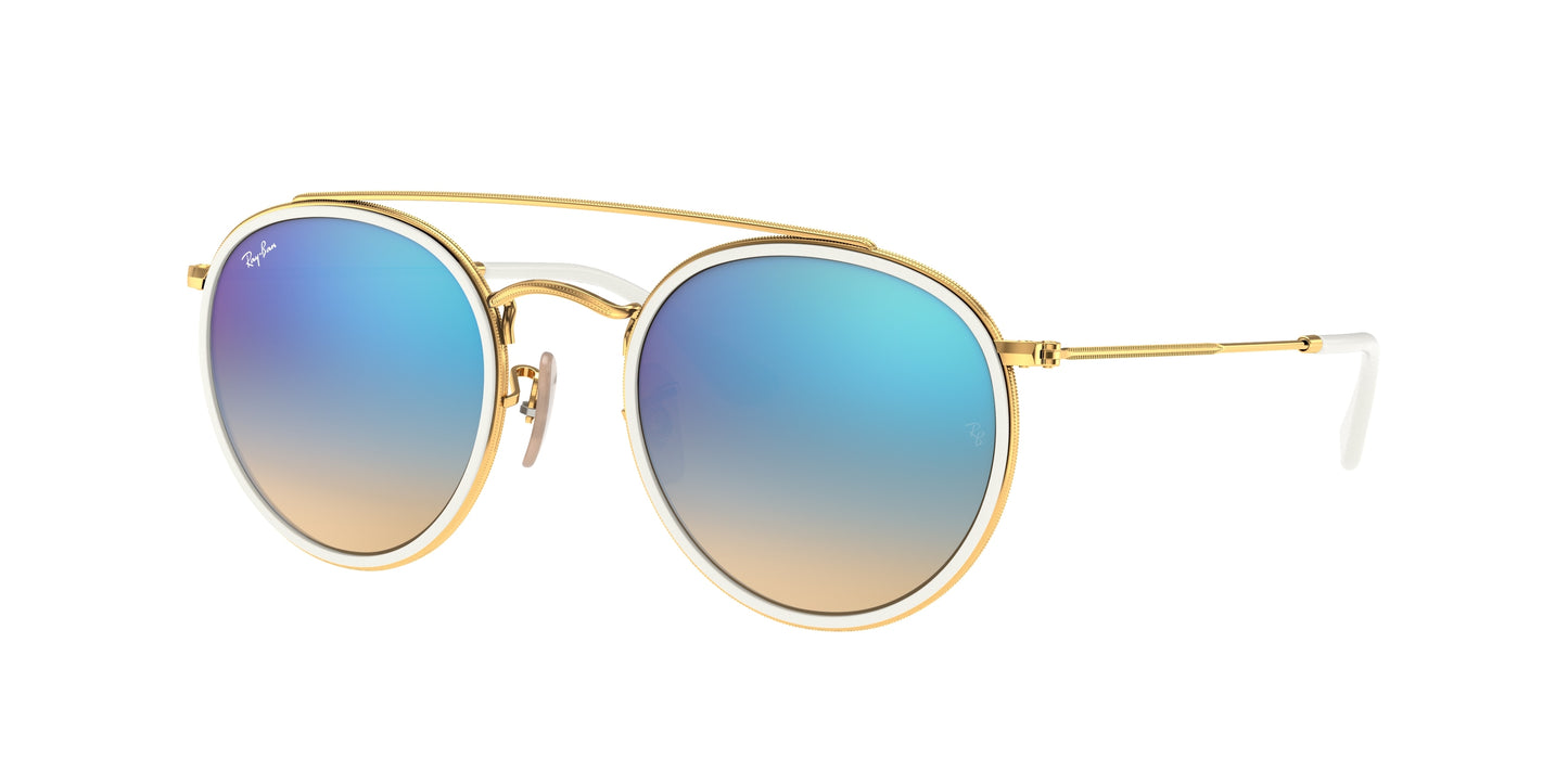 Ray-Ban RB3647N Round Sunglasses 001/4O-Gold 51-145-22 - Color Map Gold