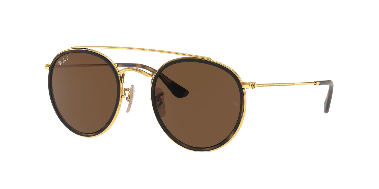 Ray-Ban RB3647N Round Sunglasses 001/57-Gold 51-145-22 - Color Map Gold