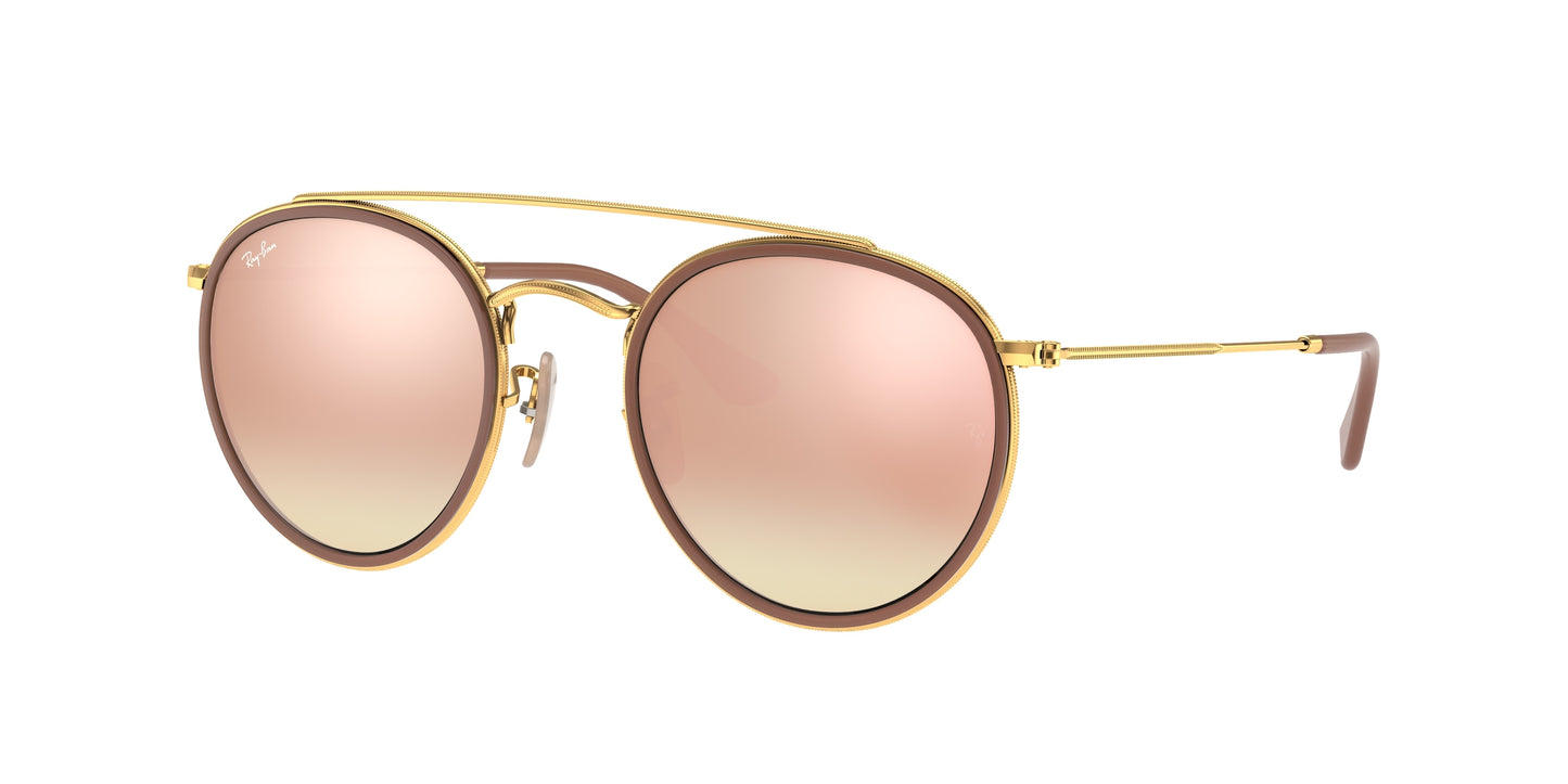 Ray-Ban RB3647N Round Sunglasses 001/7O-Gold 51-145-22 - Color Map Gold