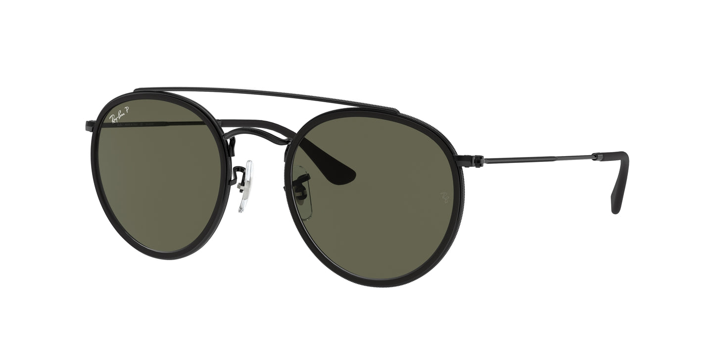 Ray-Ban RB3647N Round Sunglasses 002/58-Black 51-145-22 - Color Map Black