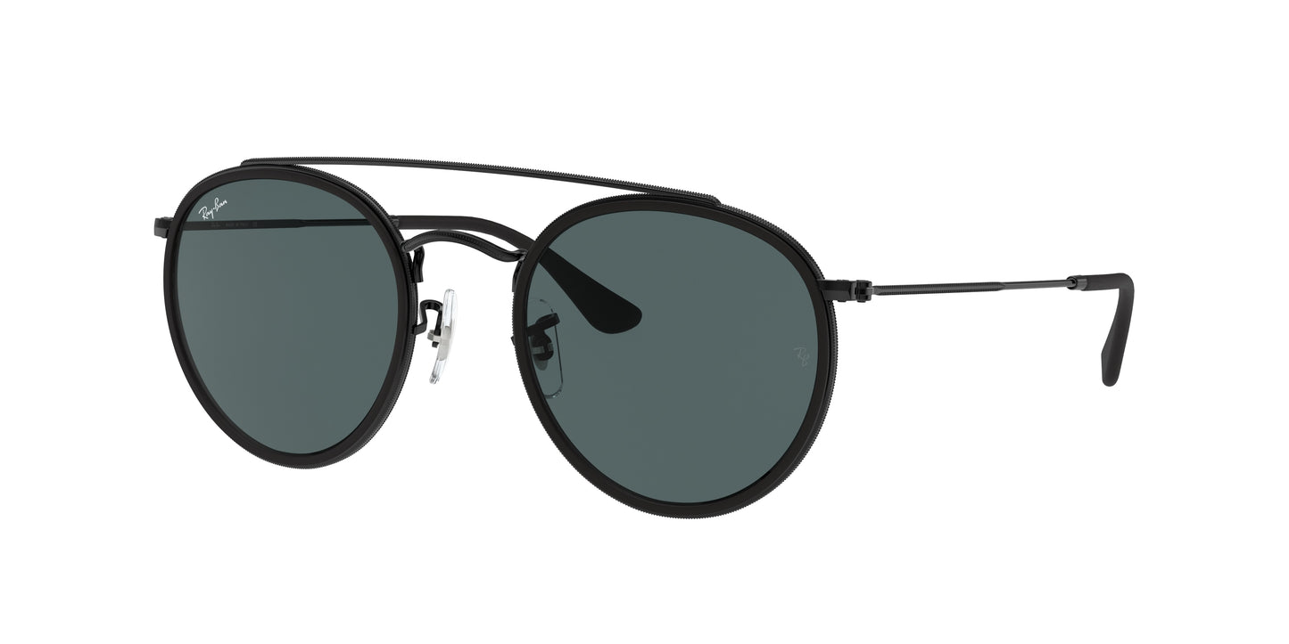 Ray-Ban RB3647N Round Sunglasses 002/R5-Black 51-145-22 - Color Map Black
