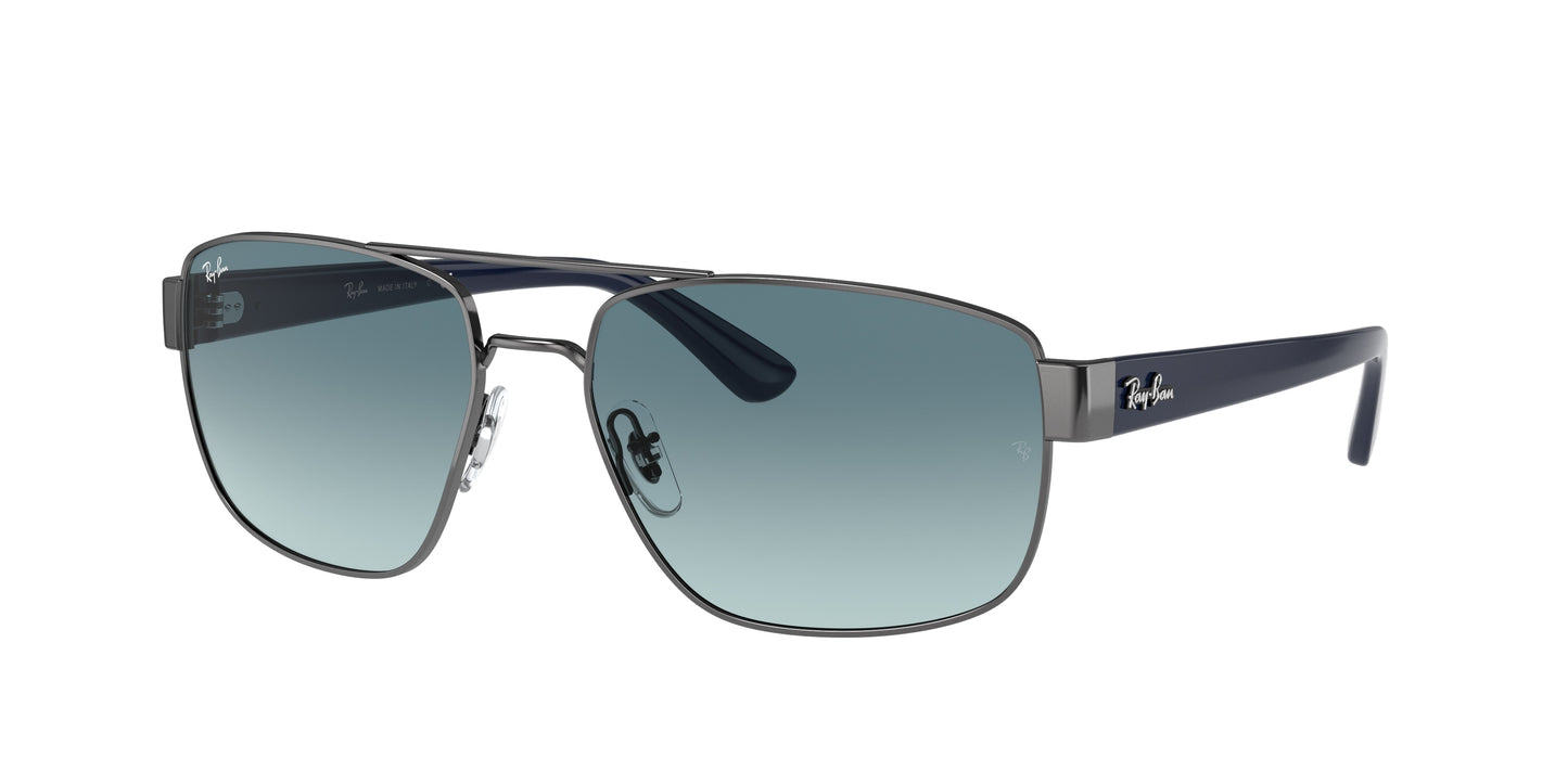Ray-Ban RB3663 Irregular Sunglasses 004/3M-Gunmetal 60-140-17 - Color Map Grey