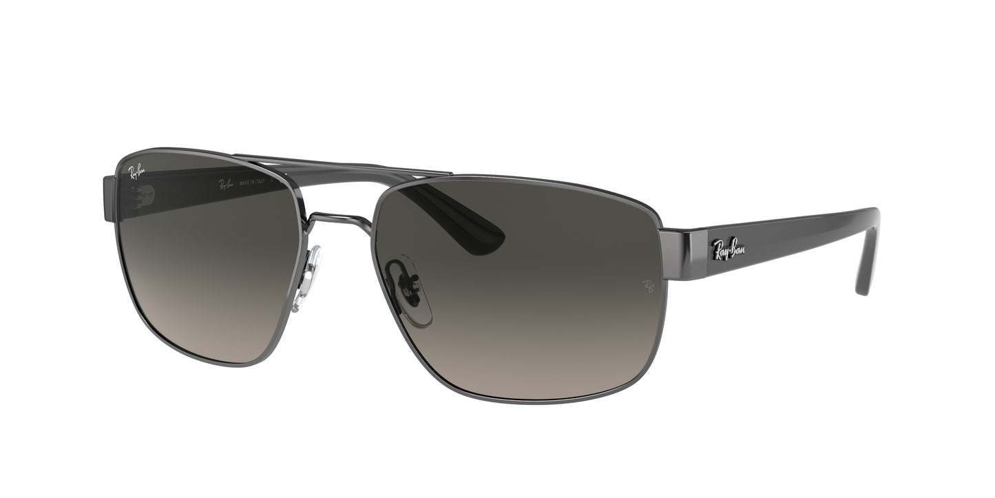 Ray-Ban RB3663 Irregular Sunglasses 004/71-Gunmetal 60-140-17 - Color Map Grey