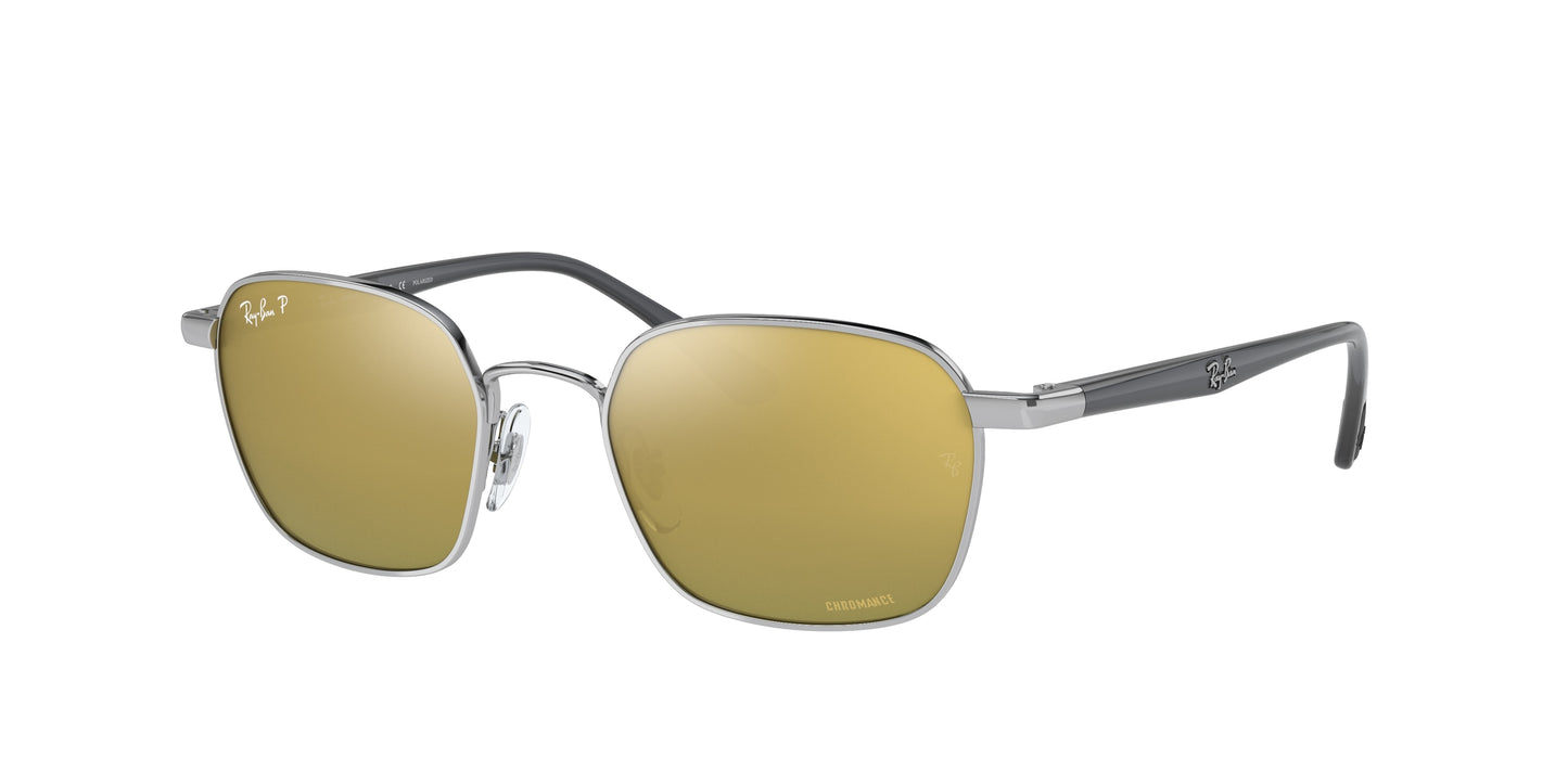 Ray-Ban CHROMANCE RB3664CH Square Sunglasses 003/6O-Silver 50-145-19 - Color Map Silver