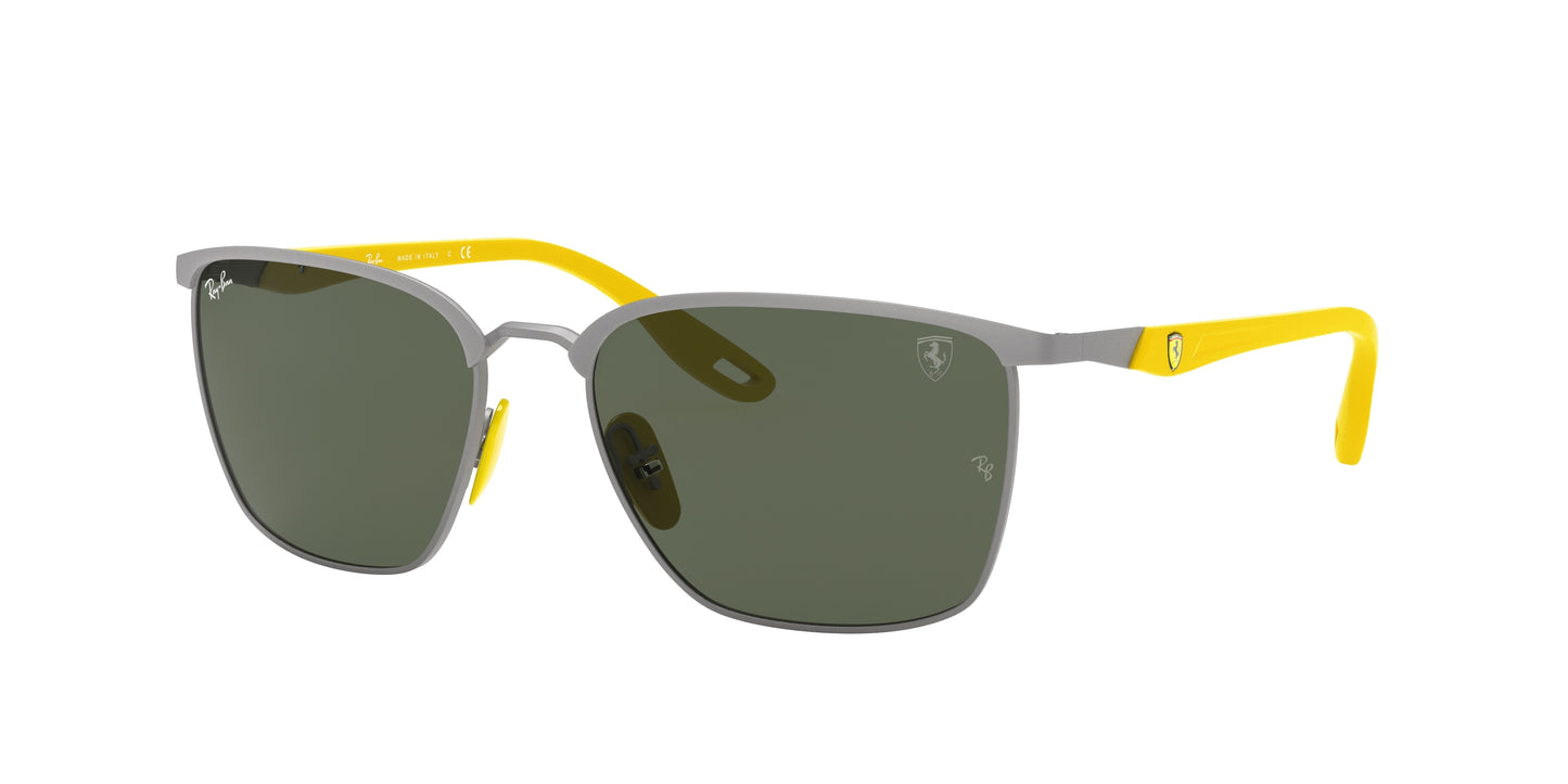 Ray-Ban SCUDERIA FERRARI COLLECTION RB3673M Square Sunglasses F06371-Gunmetal 56-140-17 - Color Map Grey