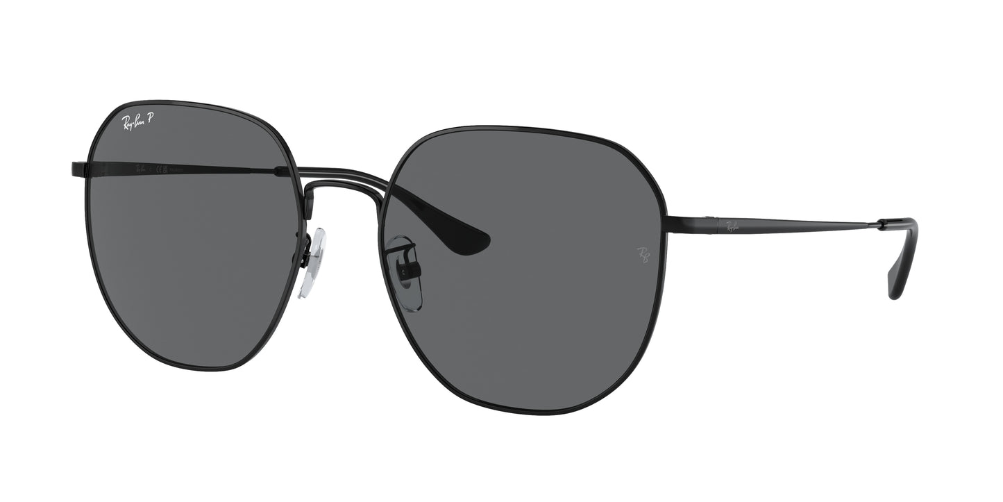 Ray-Ban RB3680D Irregular Sunglasses 002/81-Black 60-150-19 - Color Map Black
