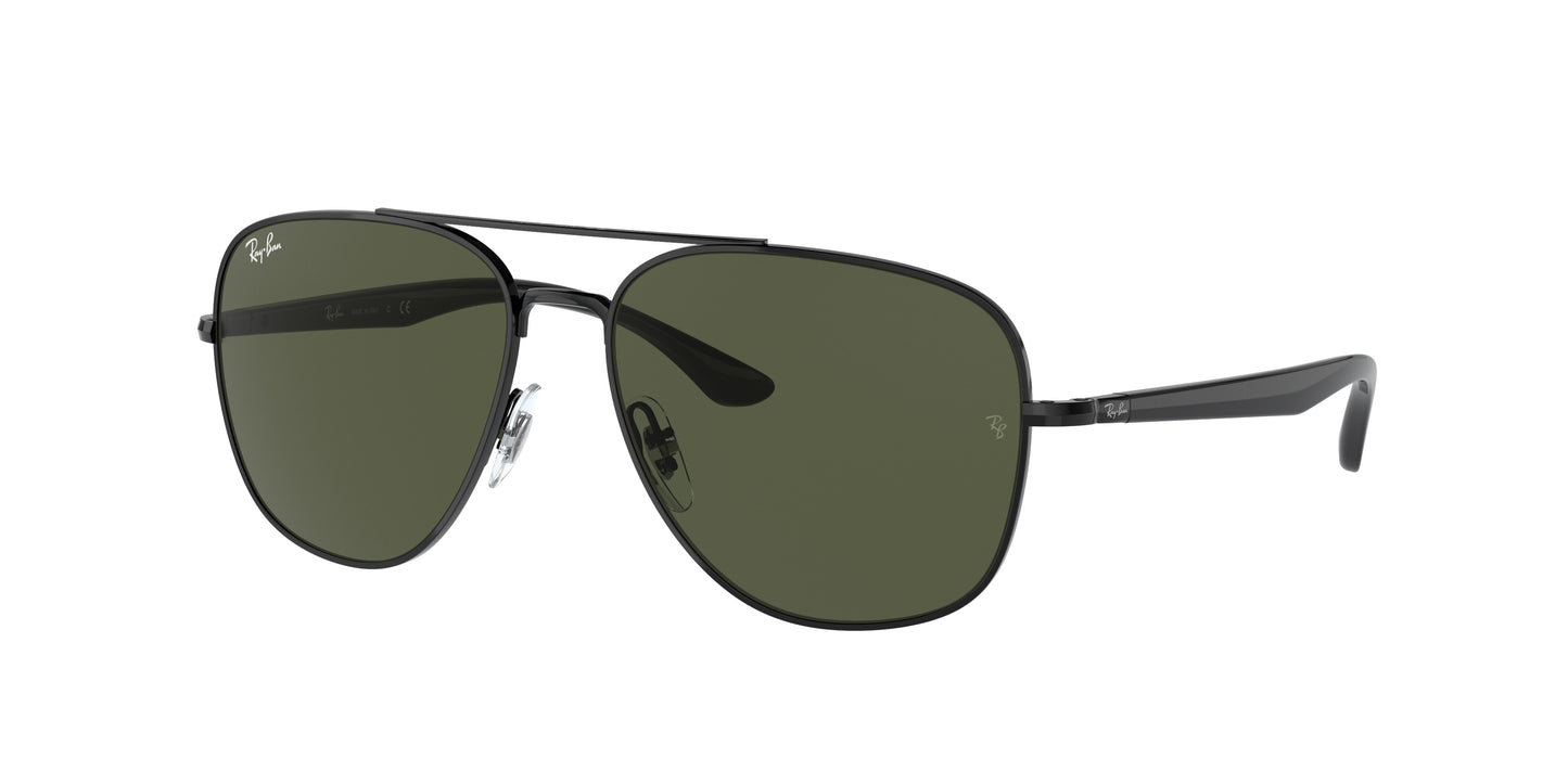 Ray-Ban RB3683 Square Sunglasses 002/31-Black 56-135-15 - Color Map Black