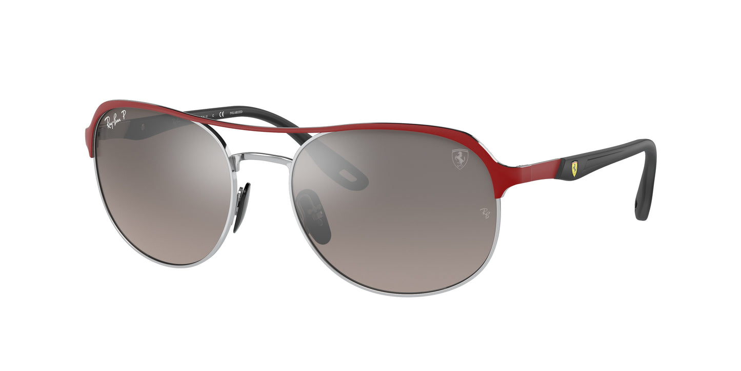 Ray-Ban SCUDERIA FERRARI COLLECTION RB3685M Pillow Sunglasses F0455J-Red 58-140-19 - Color Map Red