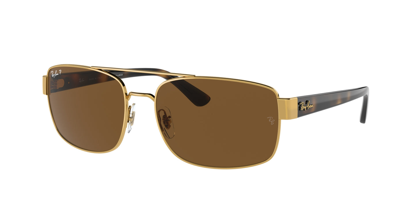 Ray-Ban RB3687 Pillow Sunglasses 001/57-Gold 61-140-17 - Color Map Gold
