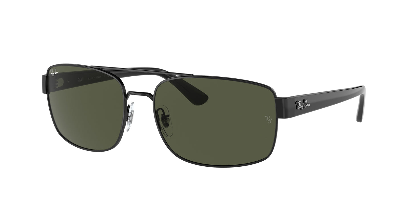 Ray-Ban RB3687 Pillow Sunglasses 002/31-Black 61-140-17 - Color Map Black