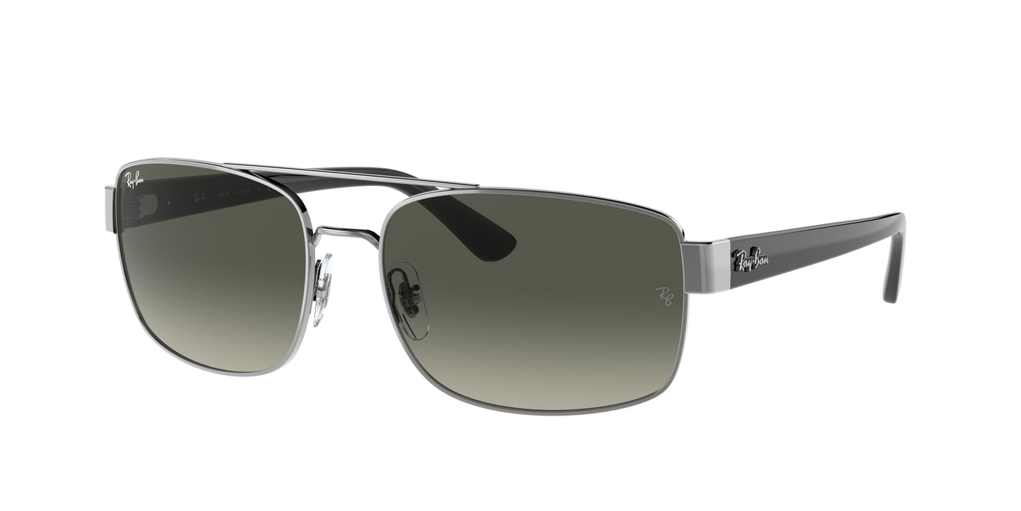 Ray-Ban RB3687 Pillow Sunglasses 004/71-Gunmetal 61-140-17 - Color Map Grey