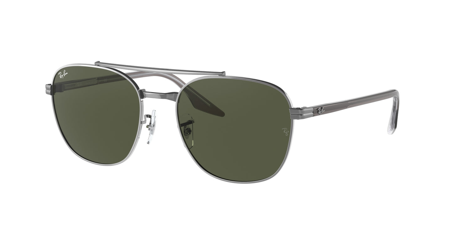 Ray-Ban RB3688 Square Sunglasses 004/31-Gunmetal 58-145-19 - Color Map Grey