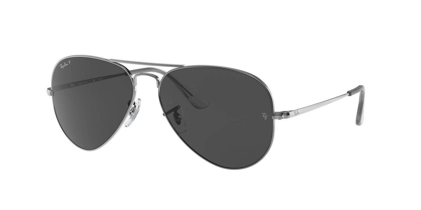 Ray-Ban AVIATOR METAL II RB3689 Pilot Sunglasses 004/48-Gunmetal 62-140-14 - Color Map Grey