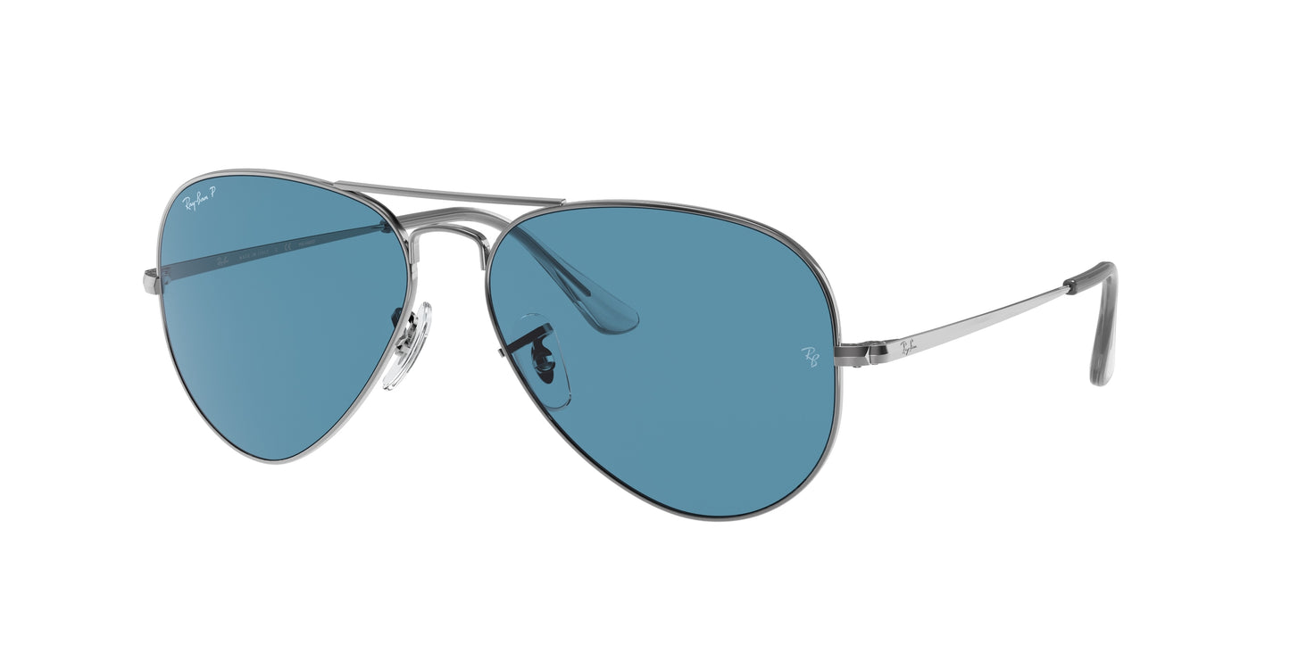 Ray-Ban AVIATOR METAL II RB3689 Pilot Sunglasses 004/S2-Gunmetal 62-140-14 - Color Map Grey