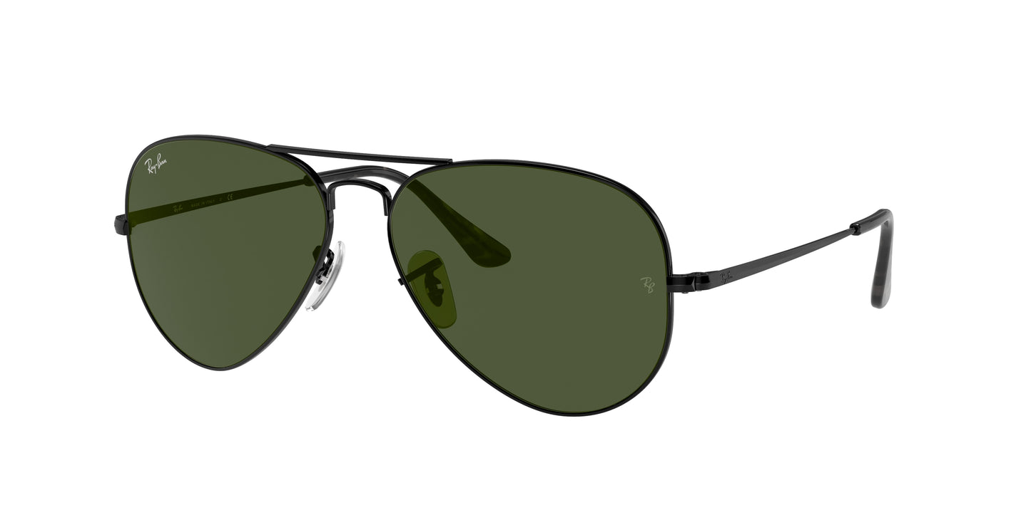 Ray-Ban AVIATOR METAL II RB3689 Pilot Sunglasses 914831-Black 62-140-14 - Color Map Black
