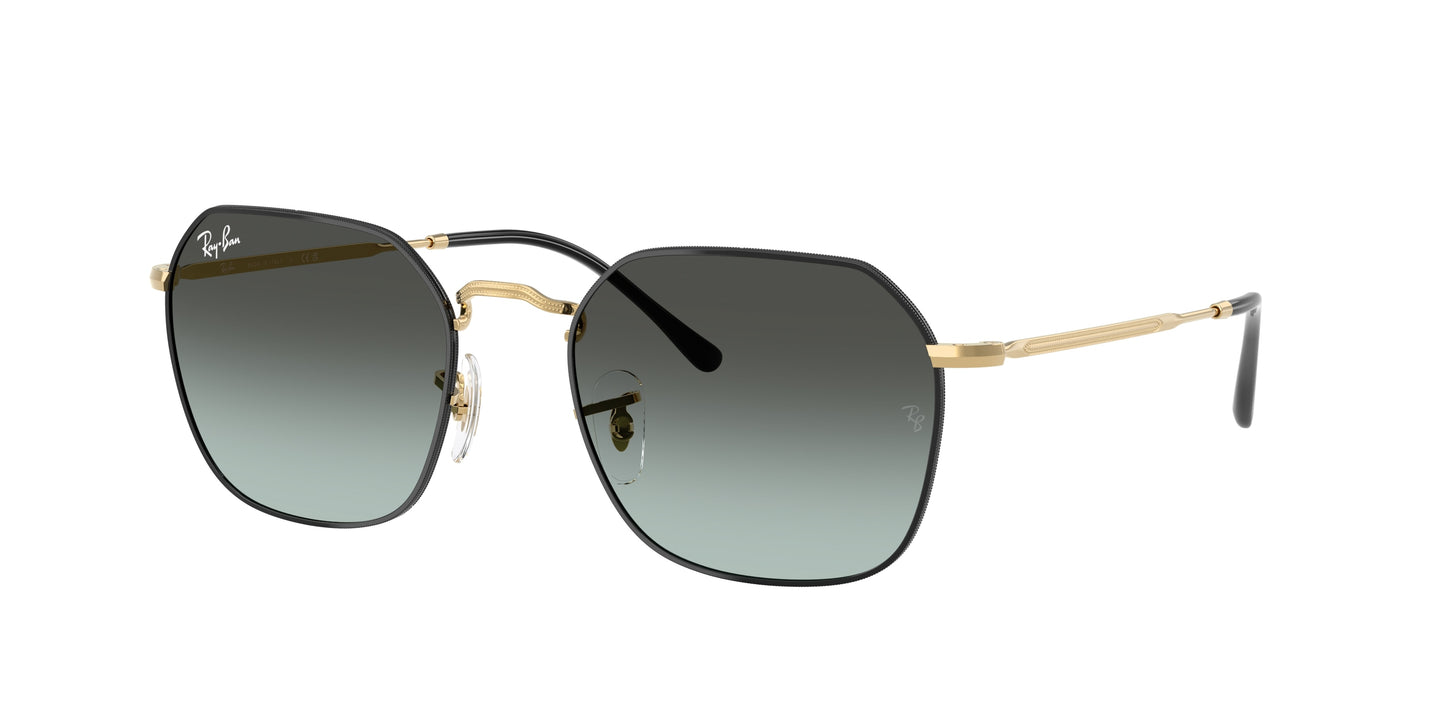 Ray-Ban JIM RB3694 Irregular Sunglasses 9271GK-Black On Arista 55-145-20 - Color Map Black
