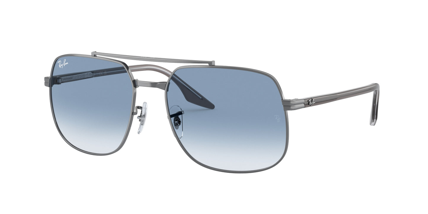 Ray-Ban RB3699 Square Sunglasses 004/3F-Gunmetal 59-145-18 - Color Map Grey