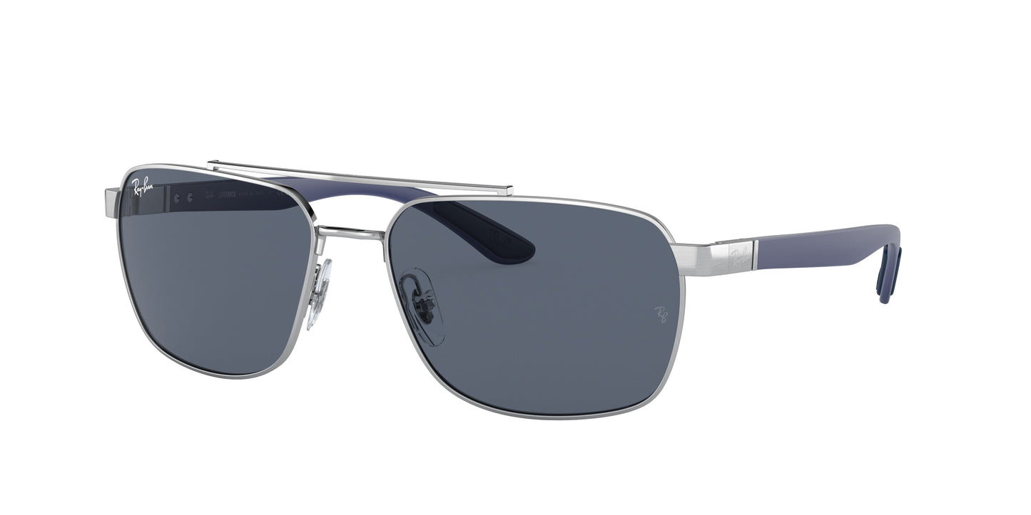 Ray-Ban RB3701 Rectangle Sunglasses 924387-Silver 59-145-17 - Color Map Silver