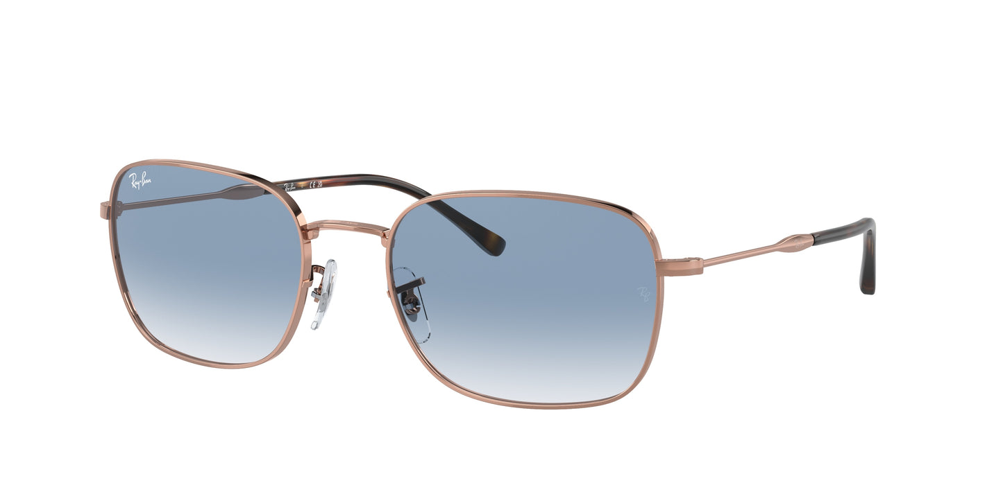 Ray-Ban RB3706 Pillow Sunglasses 92023F-Rose Gold 57-145-20 - Color Map Gold