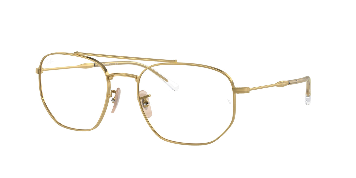 Ray-Ban RB3707 Irregular Sunglasses 001/GG-Gold 54-140-20 - Color Map Gold