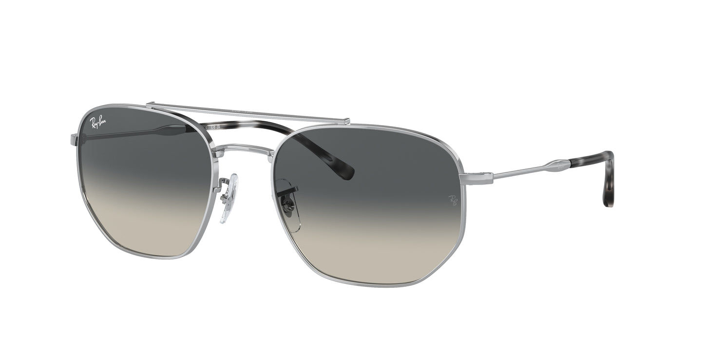 Ray-Ban RB3707 Irregular Sunglasses 003/71-Silver 57-145-20 - Color Map Silver