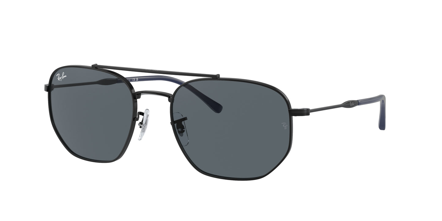 Ray-Ban RB3707 Irregular Sunglasses 9257R5-Black 57-145-20 - Color Map Black
