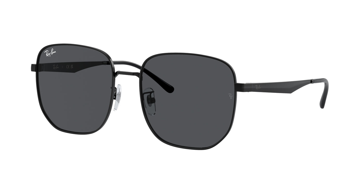 Ray-Ban RB3713D Irregular Sunglasses 002/87-Black 57-145-18 - Color Map Black