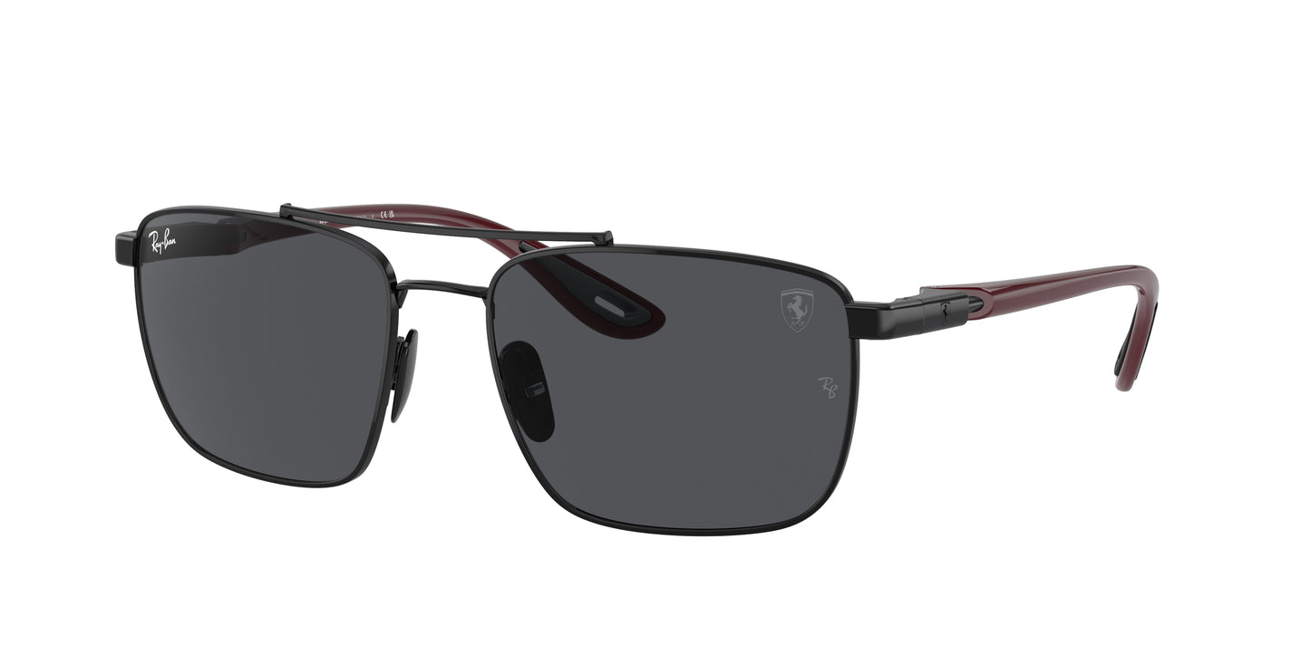 Ray-Ban RB3715M Square Sunglasses F02087-Black 58-145-18 - Color Map Black