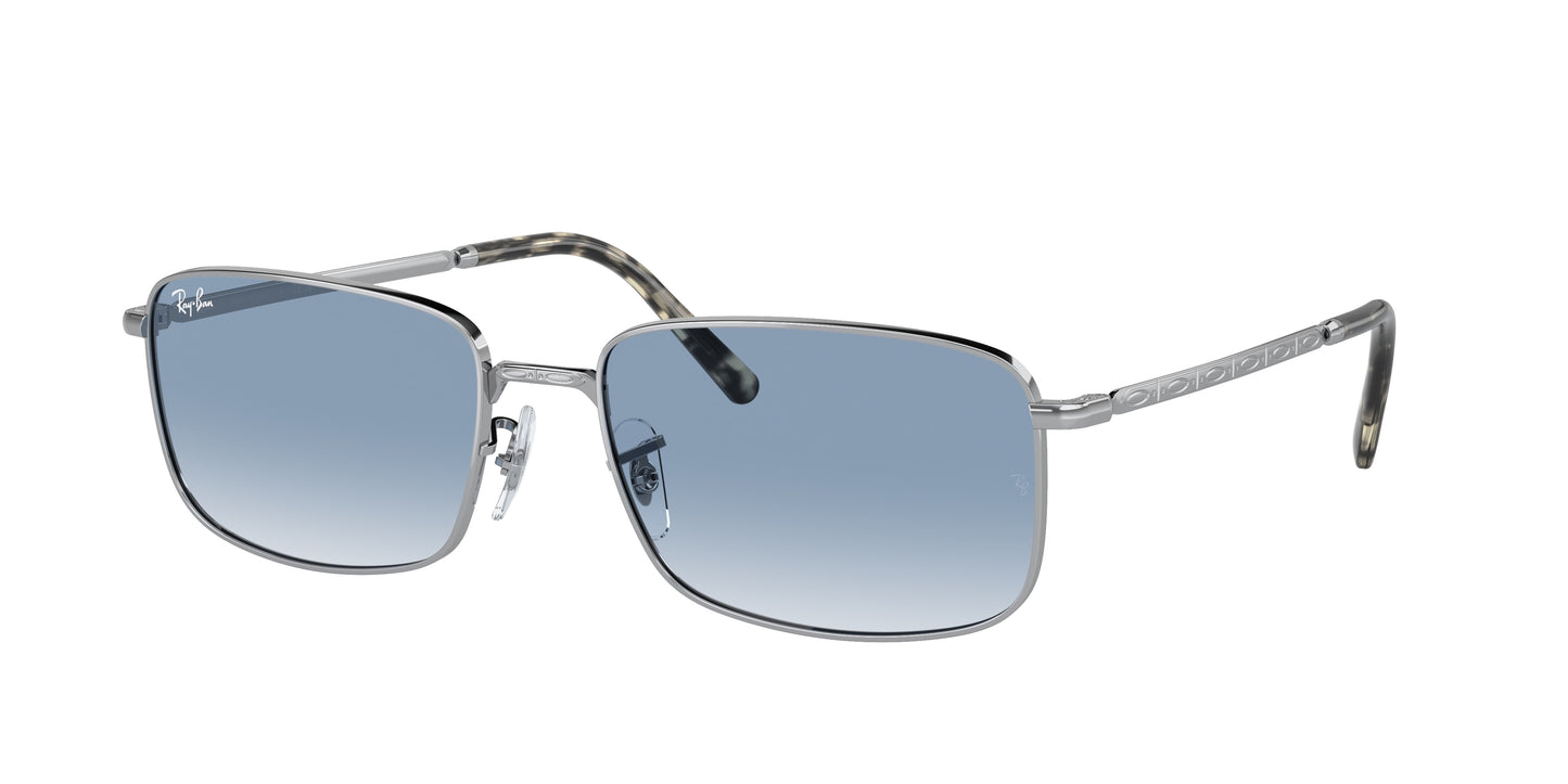 Ray-Ban RB3717 Rectangle Sunglasses 003/3F-Silver 60-145-18 - Color Map Silver