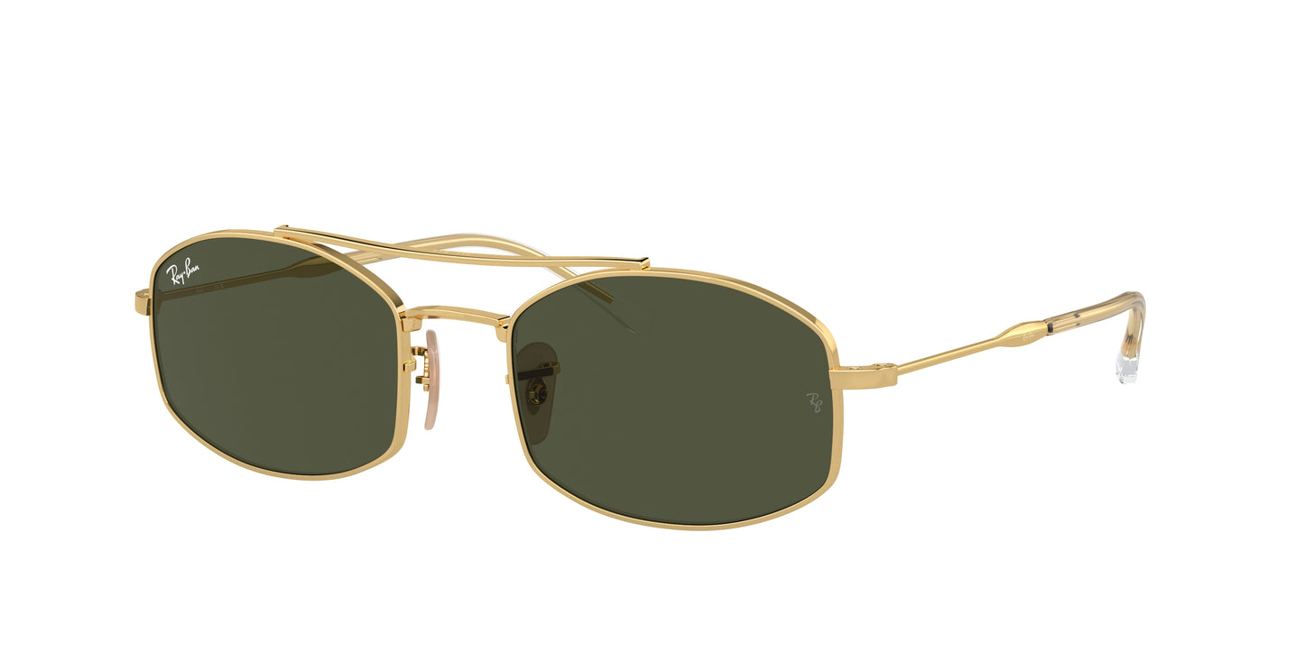 Ray-Ban RB3719 Oval Sunglasses 001/31-Gold 54-145-20 - Color Map Gold