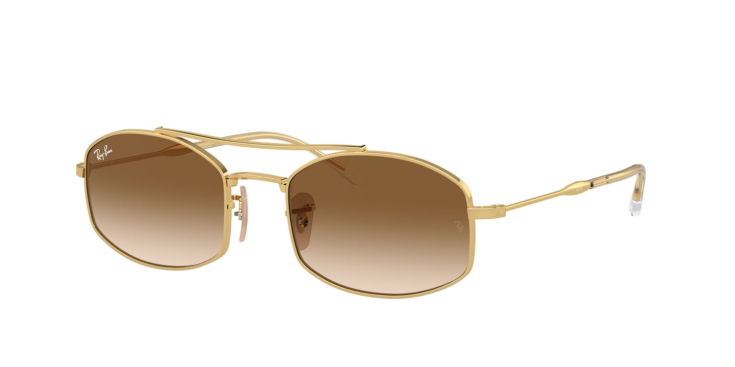 Ray-Ban RB3719 Oval Sunglasses 001/51-Gold 54-145-20 - Color Map Gold