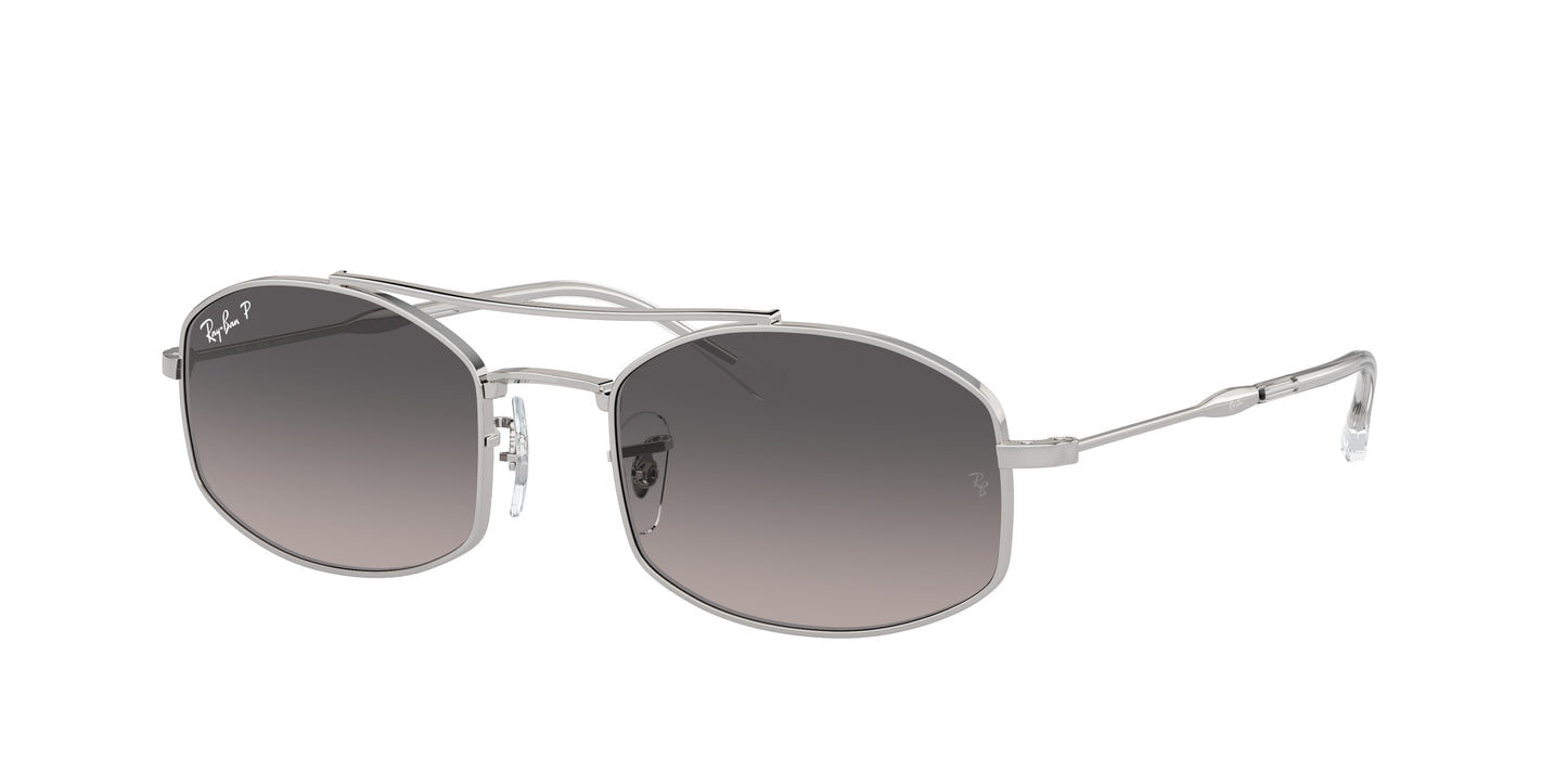 Ray-Ban RB3719 Oval Sunglasses 003/M3-Silver 54-145-20 - Color Map Silver