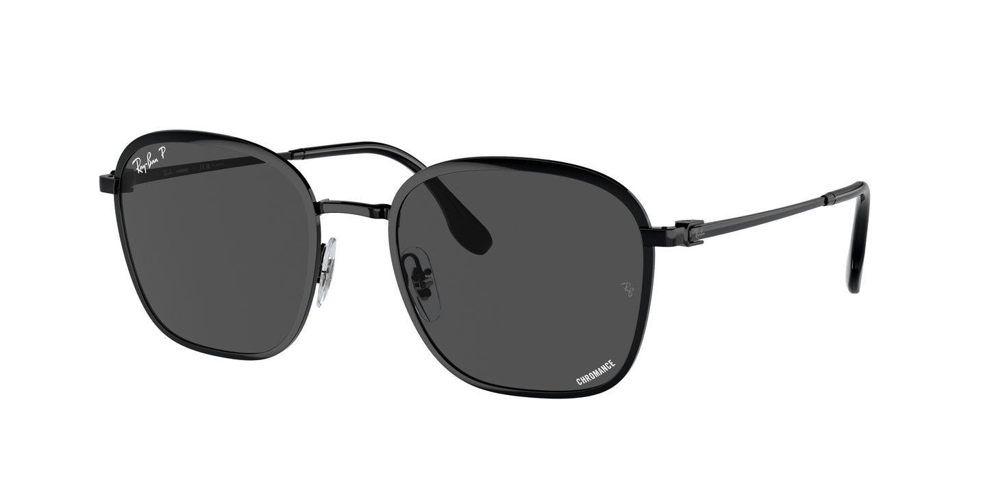 Ray-Ban RB3720 Square Sunglasses 002/K8-Black 55-145-20 - Color Map Black