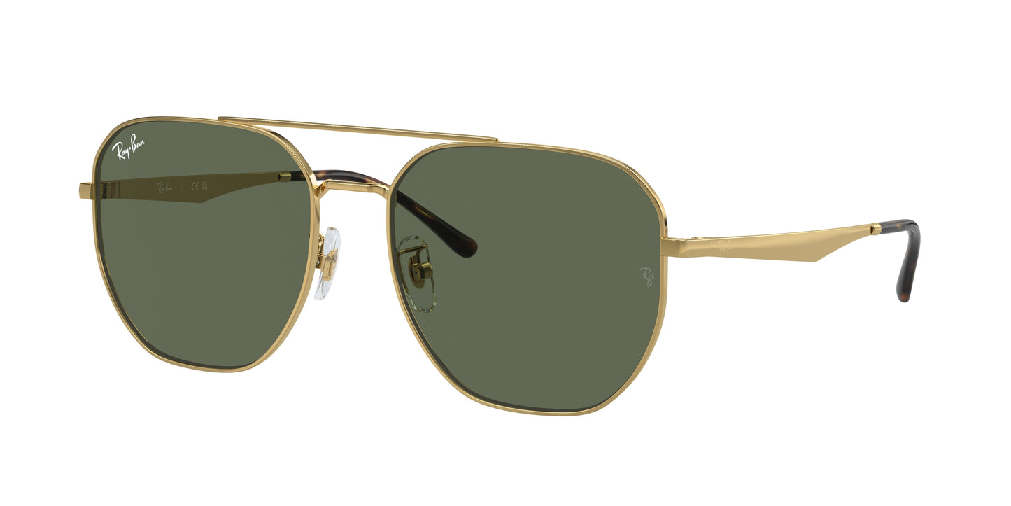 Ray-Ban RB3724D Irregular Sunglasses 001/71-Gold 59-145-18 - Color Map Gold