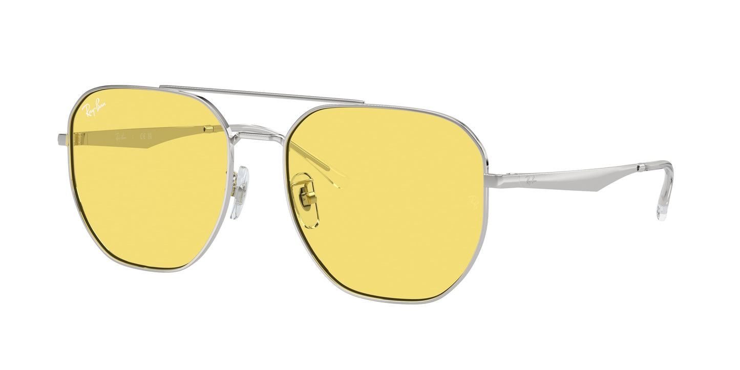 Ray-Ban RB3724D Irregular Sunglasses 003/85-Silver 59-145-18 - Color Map Silver