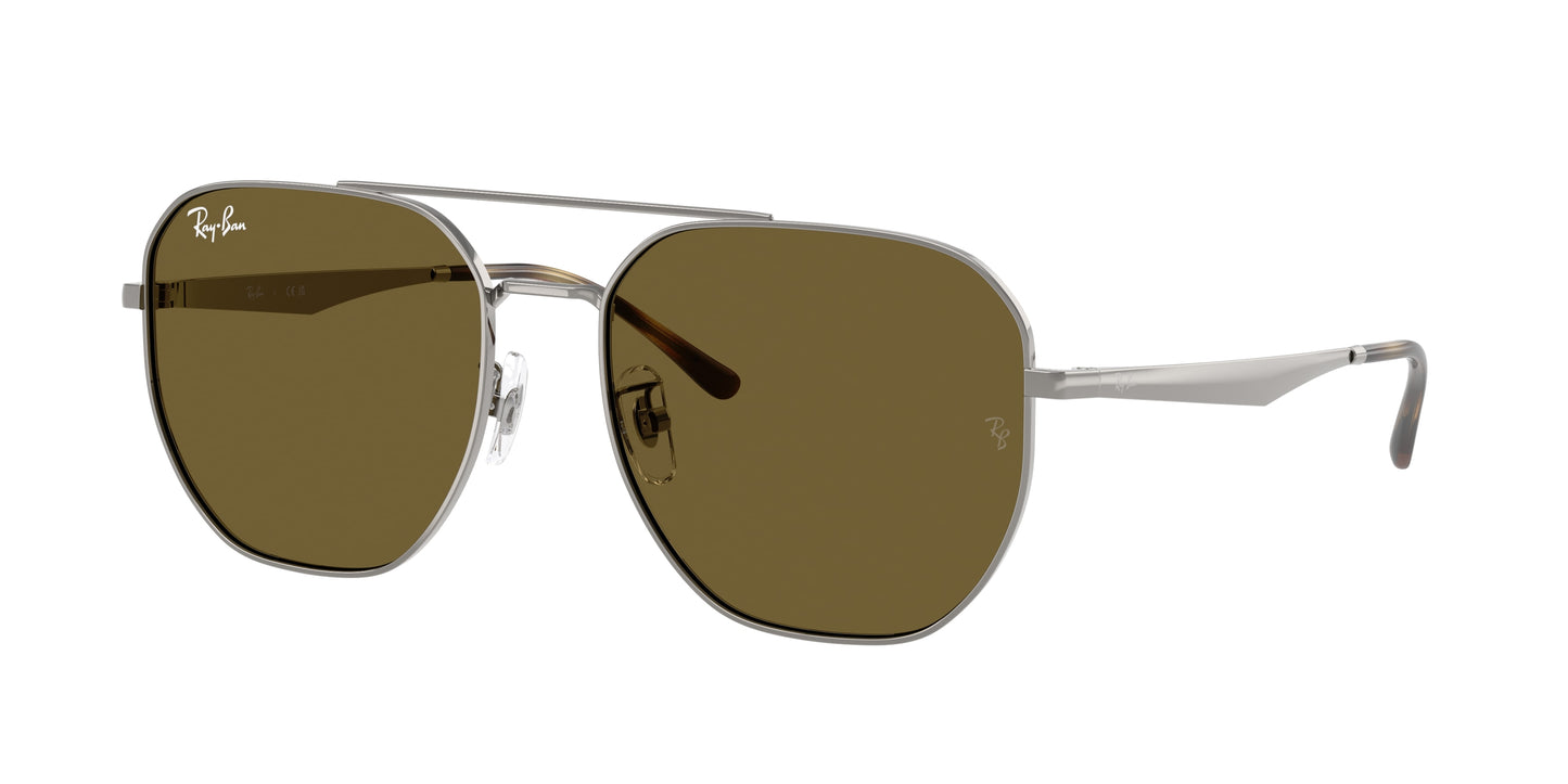 Ray-Ban RB3724D Irregular Sunglasses 004/73-Gunmetal 59-145-18 - Color Map Grey