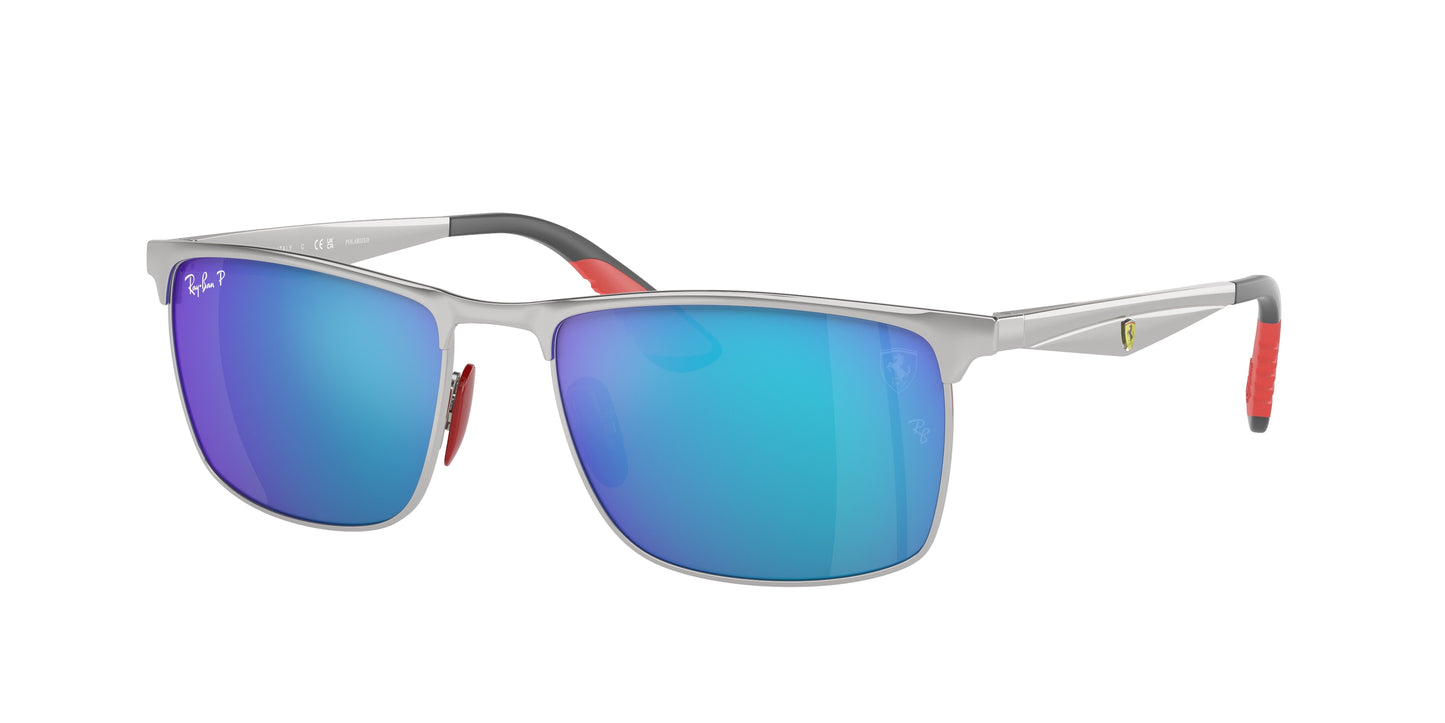 Ray-Ban RB3726M Rectangle Sunglasses F007A1-Silver 57-145-18 - Color Map Silver