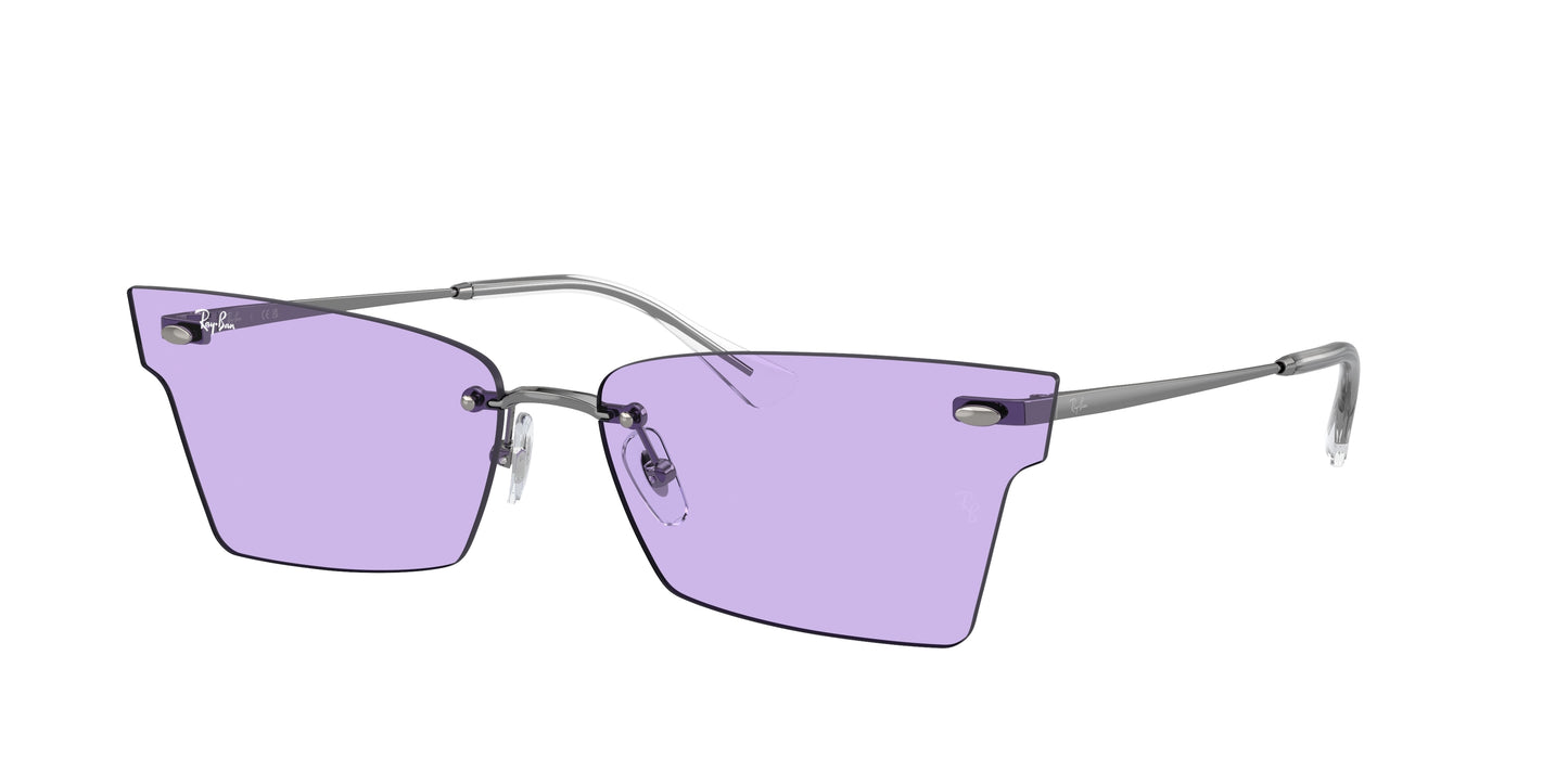 Ray-Ban XIME RB3730 Irregular Sunglasses 004/1A-Gunmetal 64-145-15 - Color Map Grey