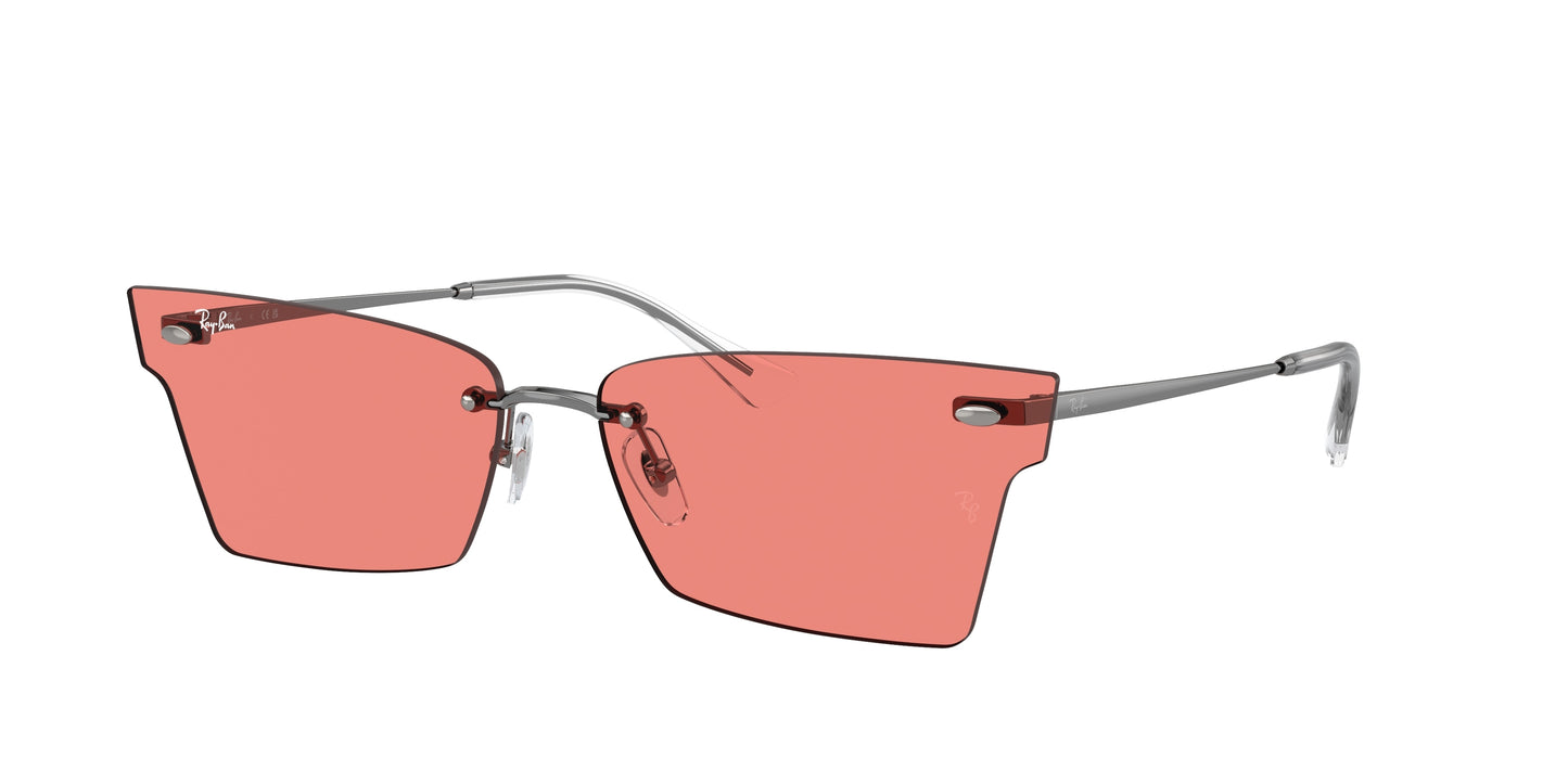 Ray-Ban XIME RB3730 Irregular Sunglasses 004/84-Gunmetal 64-145-15 - Color Map Grey