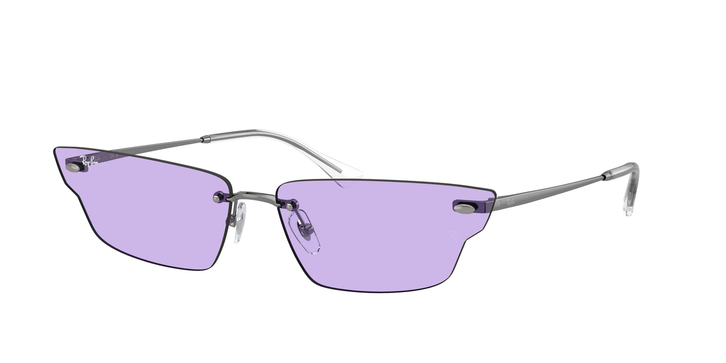 Ray-Ban ANH RB3731 Irregular Sunglasses 004/1A-Gunmetal 66-145-15 - Color Map Grey