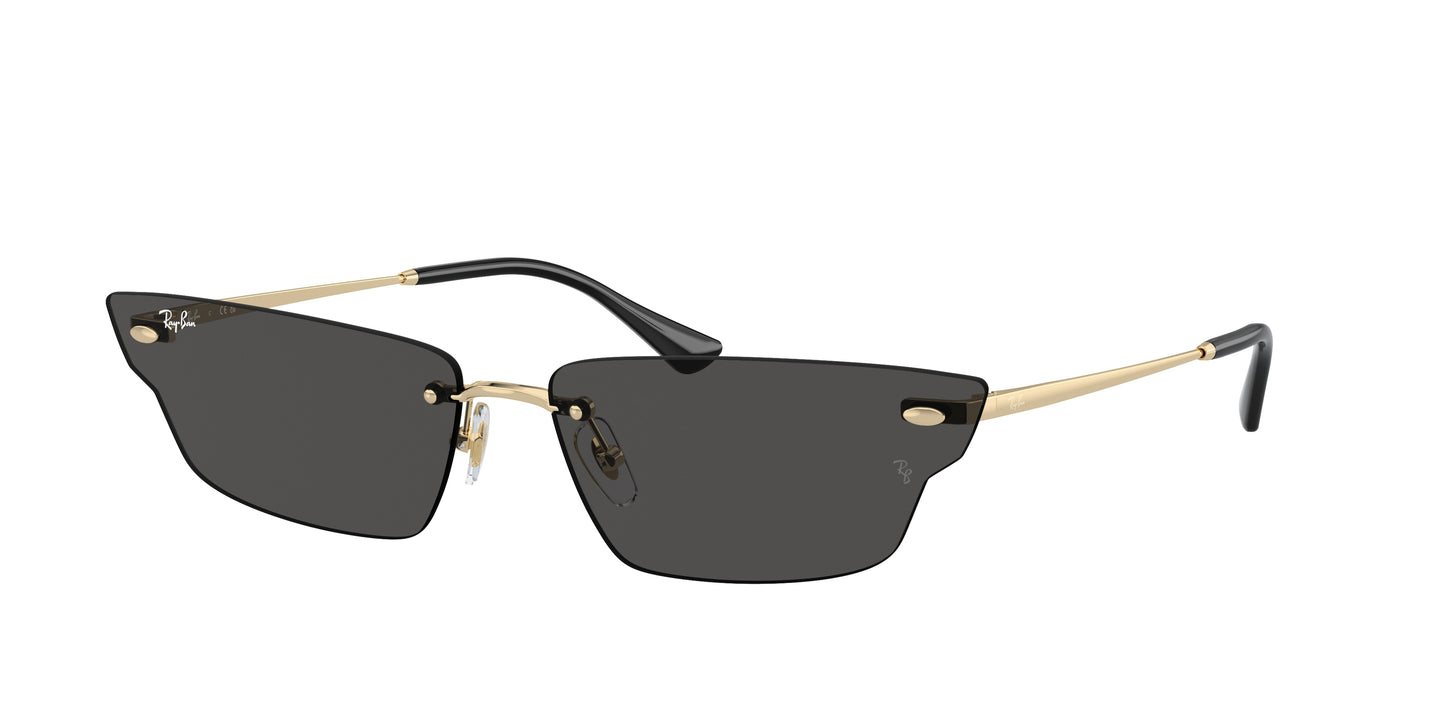Ray-Ban ANH RB3731 Irregular Sunglasses 921387-Light Gold 63-145-15 - Color Map Gold