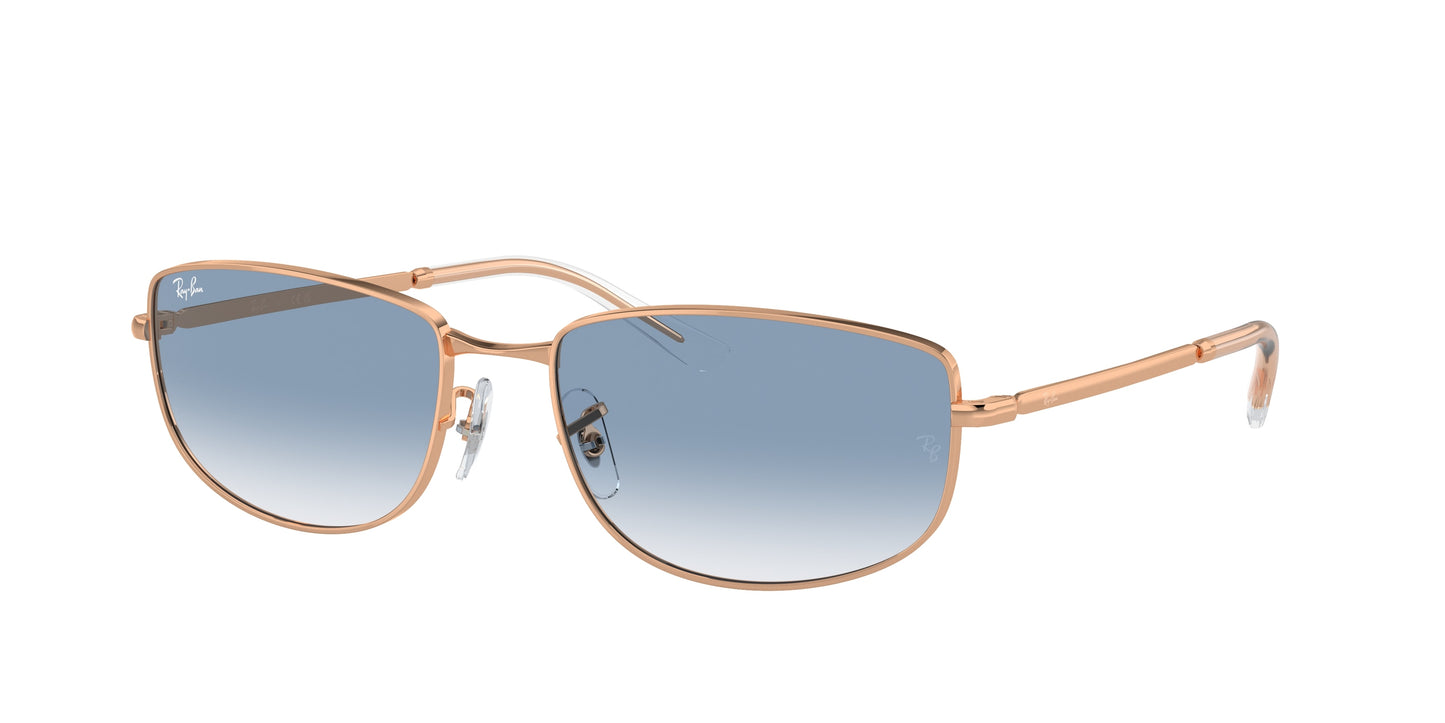 Ray-Ban RB3732 Irregular Sunglasses 92023F-Rose Gold 59-145-18 - Color Map Gold