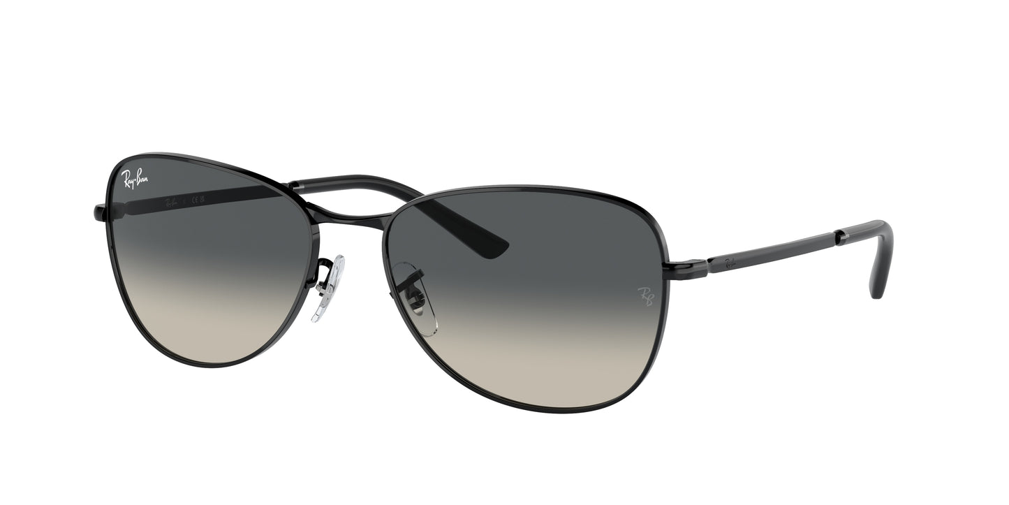 Ray-Ban RB3733 Pilot Sunglasses 002/71-Black 59-145-17 - Color Map Black
