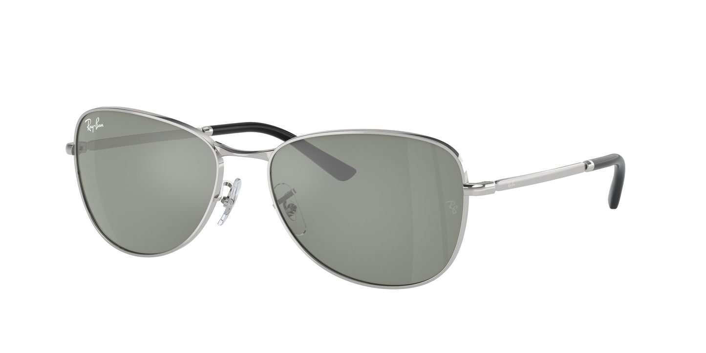 Ray-Ban RB3733 Pilot Sunglasses 003/40-Silver 59-145-17 - Color Map Silver