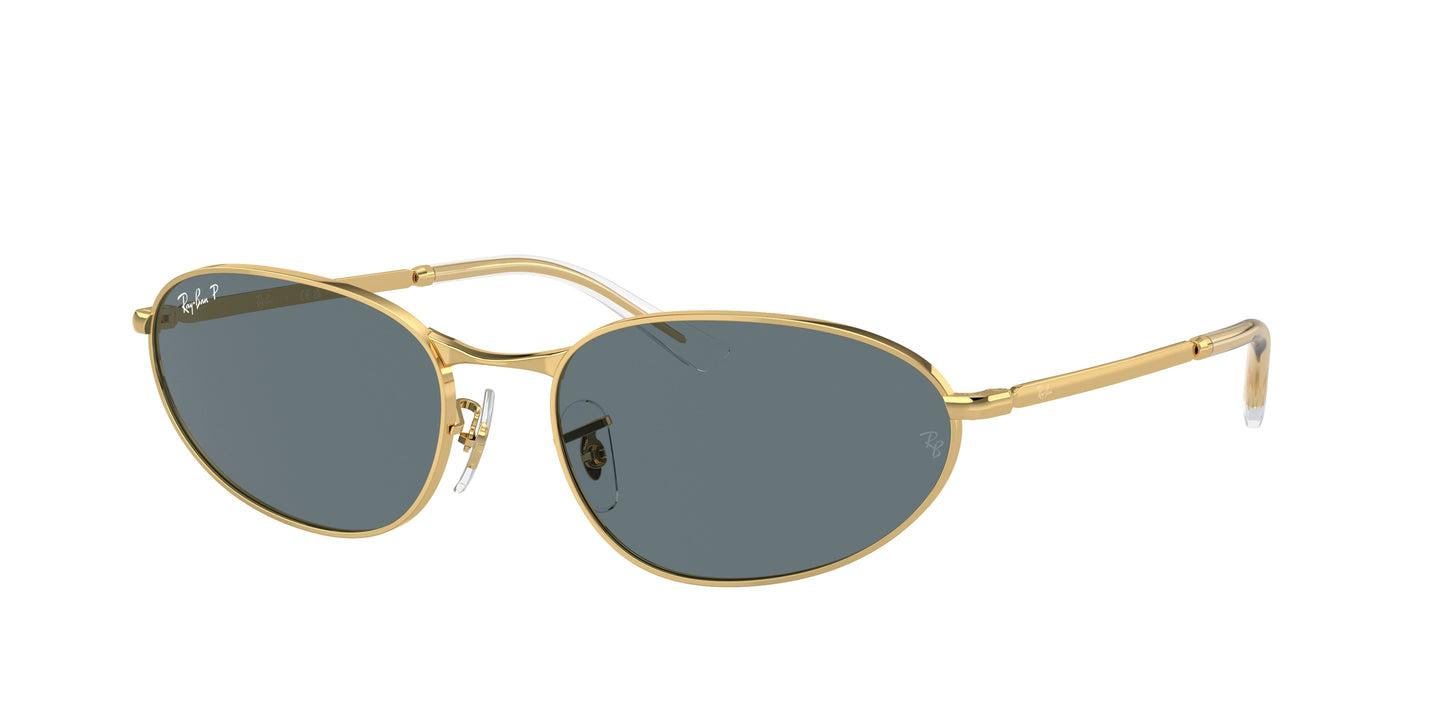 Ray-Ban RB3734 Irregular Sunglasses 001/3R-Gold 59-145-18 - Color Map Gold