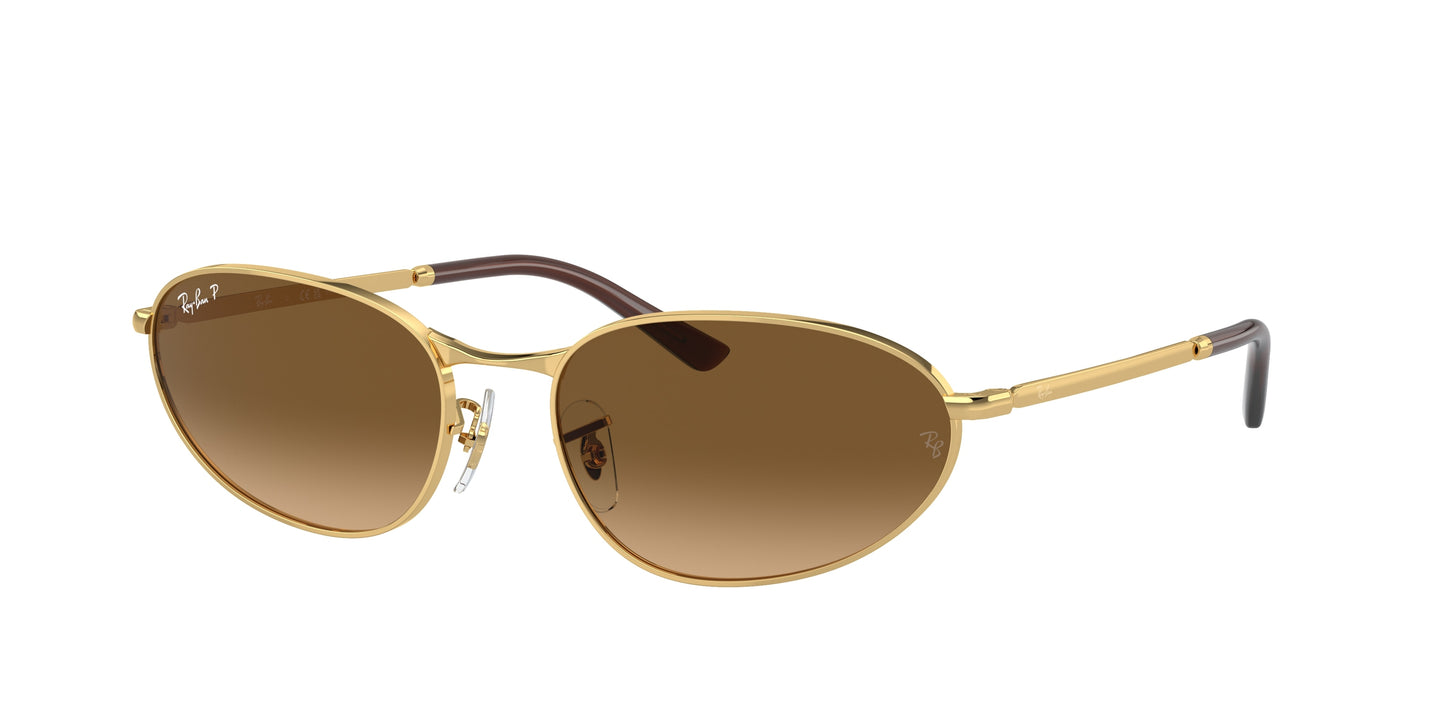 Ray-Ban RB3734 Irregular Sunglasses 001/M2-Gold 59-145-18 - Color Map Gold